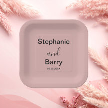 Minimalistische Dusty Pink Hochzeit