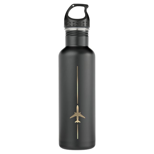 Minimalistische Edelstahlflasche (Vorderseite)