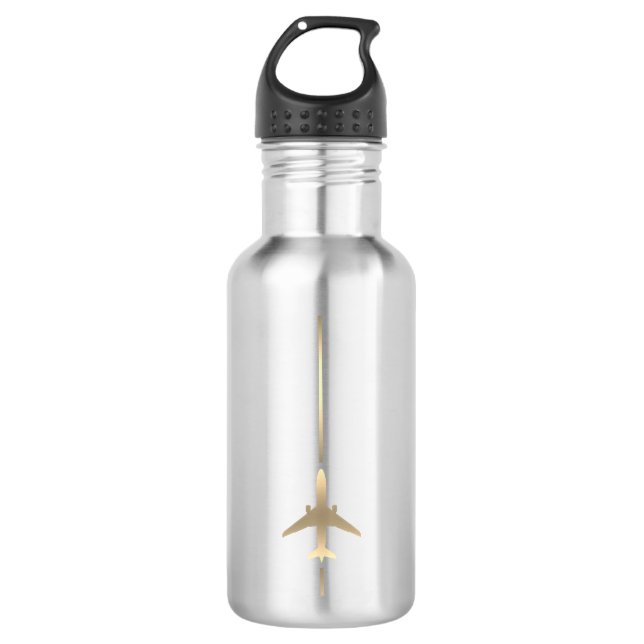 Minimalistische Edelstahlflasche (Vorderseite)