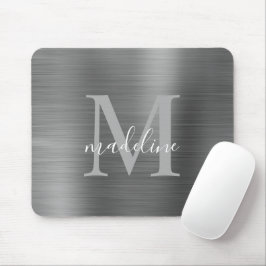 Minimalistische Edelstahlmatte aus Edelmetall Mousepad