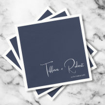 Minimalistische editierbare Farbe Navy Blau Hochze