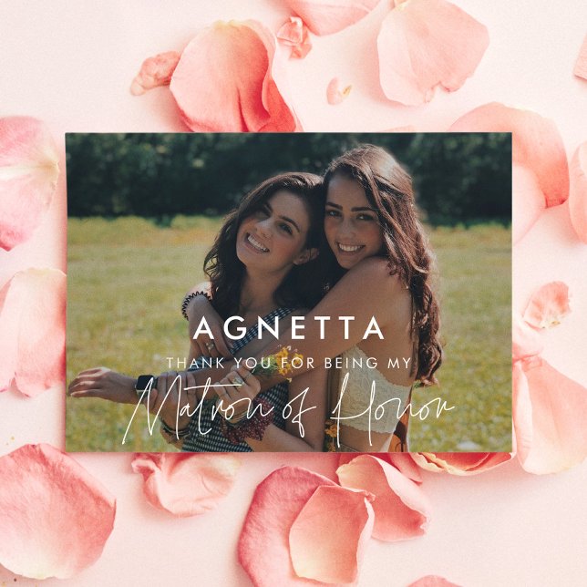 Minimalistische Ehrenmatron Danke Karte (Von Creator hochgeladen)