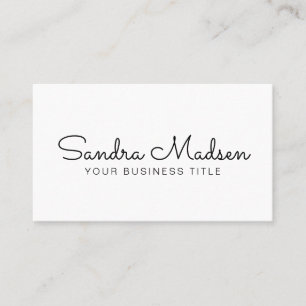 Minimalistische einfache Berufliche Typografie Visitenkarte