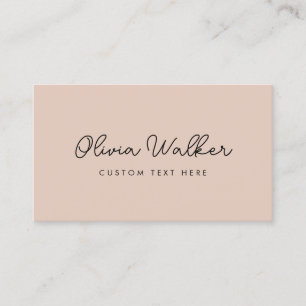 Minimalistische Einfache Boho Beige Moderne Mädche Visitenkarte
