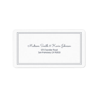 Minimalistische einfache Cursive Script-Hochzeitad Adressaufkleber
