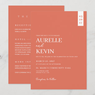 Minimalistische einfache elegante QR-Code-Hochzeit Einladung