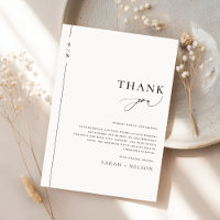 Minimalistische Einfache Hochzeit Dankeschön Karte