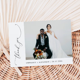 Minimalistische Einfache Hochzeit Dankeschön-Karte Dankeskarte
