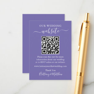 Minimalistische Einfache Hochzeit Website QR Periw Begleitkarte