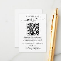Minimalistische einfache Hochzeitwebsite QR