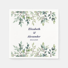 Minimalistische einfache Hübsche Blätter Zweige Ho Serviette