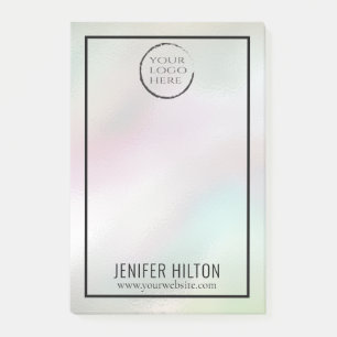 Minimalistische, einfache irisierende holografisch post-it klebezettel