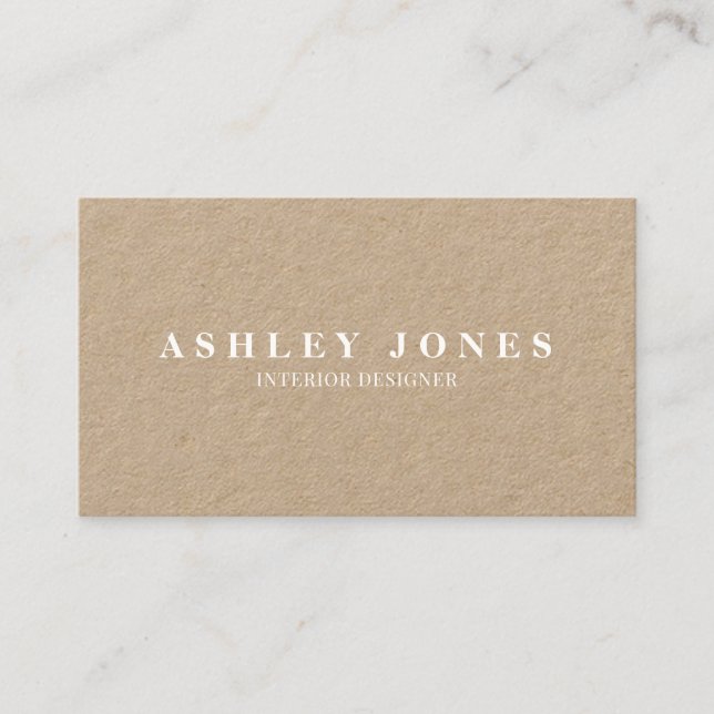 Minimalistische einfache Kraft-Business-Card Visitenkarte (Vorderseite)