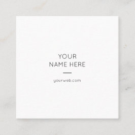 Minimalistische einfache moderne quadratische visitenkarte