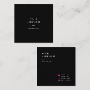 Minimalistische einfache moderne quadratische visitenkarte