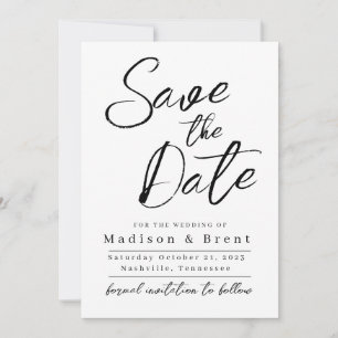 Minimalistische einfache nicht-fotografische Hochz Save The Date