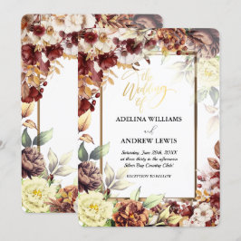 Minimalistische einfache Niedliche Rose Gold Frame Einladung