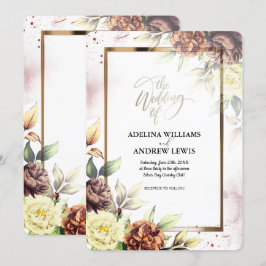 Minimalistische einfache Niedliche Rose Gold Frame Einladung