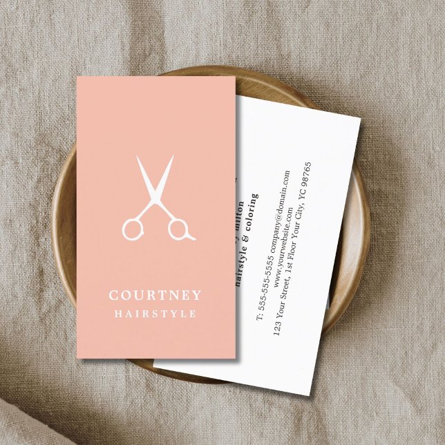 Minimalistische einfache Rose und Stylistik Visitenkarte (Von Creator hochgeladen)