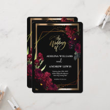 Minimalistische einfache Rote Rose, Goldrahmen-Ein