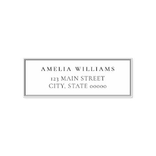Minimalistische einfache Rücksendeadresse mit zwei Permastempel