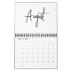 Minimalistische einfache Schreibmonate pro Jahr Kalender (Aug 2025)