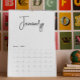 Minimalistische einfache Schreibmonate pro Jahr Kalender (Von Creator hochgeladen)