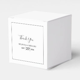 Minimalistische einfache Schwarz-Weiß-Hochzeit Geschenkschachtel