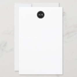 Minimalistische Einfache Schwarz-weiße Monogrammst