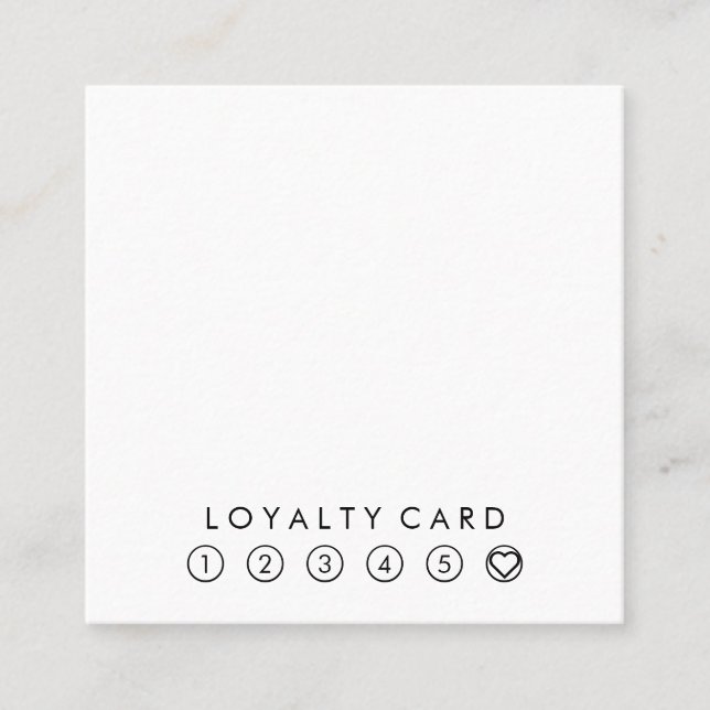 Minimalistische einfache Typografie-schwarze u. Quadratische Visitenkarte (Vorderseite)