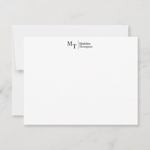 Minimalistische Einfache Zwei-Initial-Trennlinie S Mitteilungskarte