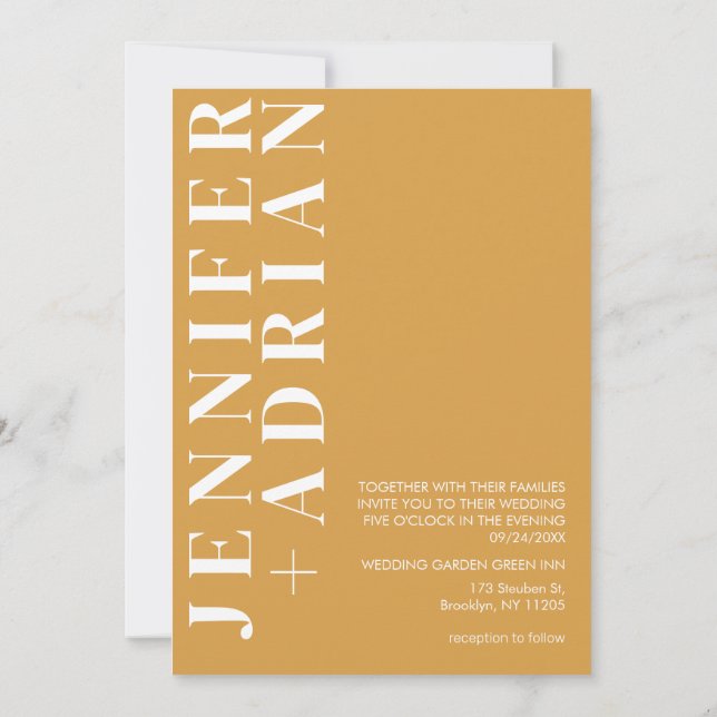 Minimalistische Einladung (Rückseite)