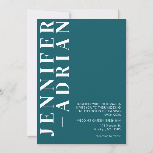 Minimalistische Einladung (Rückseite)