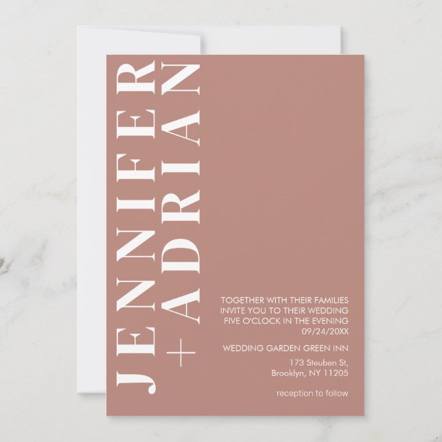 Minimalistische Einladung (Rückseite)