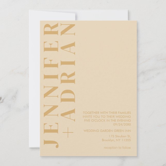 Minimalistische Einladung (Rückseite)