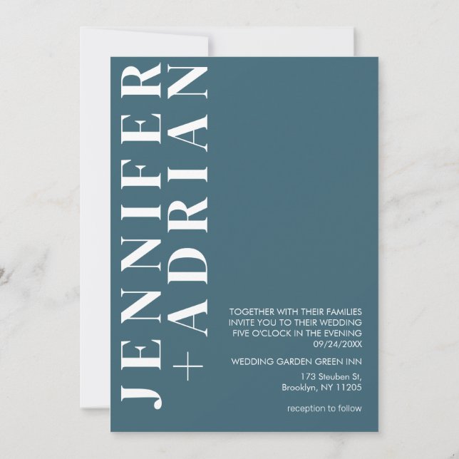 Minimalistische Einladung (Rückseite)