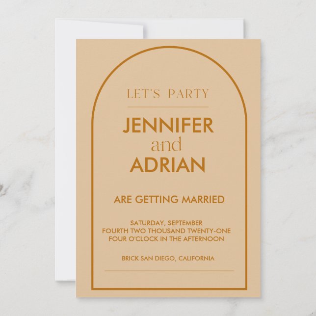 Minimalistische Einladung (Rückseite)