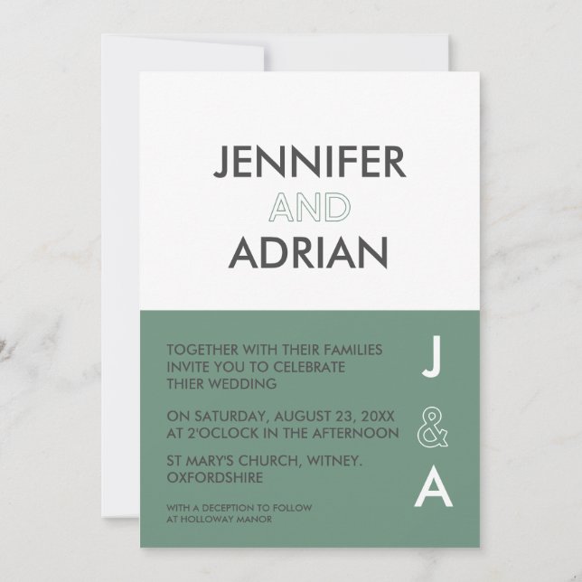 Minimalistische Einladung (Rückseite)