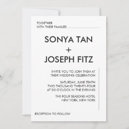 Minimalistische Einladung