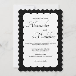 Minimalistische Einladung zur Hochzeit