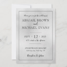 Minimalistische Einladung zur Hochzeit