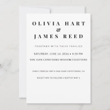 Minimalistische Einladung zur Hochzeit - elegante,