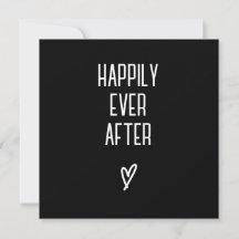 Minimalistische Einladung zur Hochzeit in Schwarz