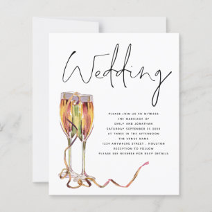 Minimalistische Einladung zur Hochzeit von Champag