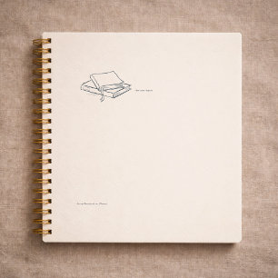 Minimalistische Einsamkeits-Linienkunst Geschenk f Notizbuch