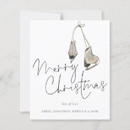 Minimalistische Eis Skate Frohe Weihnachtskarte