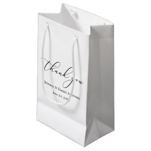 Minimalistische Elegance Calligrafy Wedding Kleine Geschenktüte