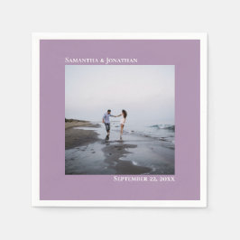 Minimalistische Elegance Modernes Lavendel Wedding Serviette