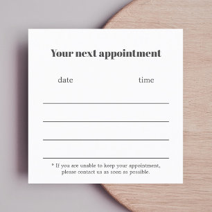 Minimalistische Elegant Dark Gray White Terminkarte