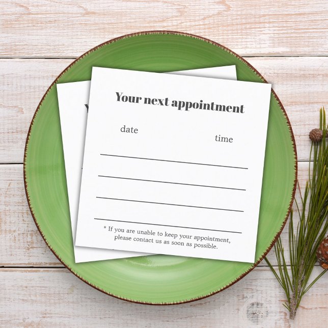 Minimalistische Elegant Dark Gray White Terminkarte (Von Creator hochgeladen)